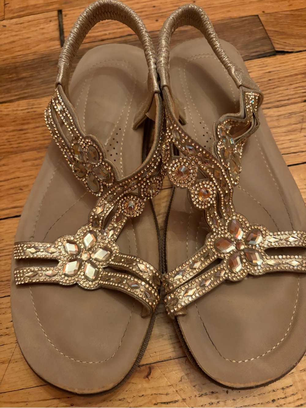 Sparkle sandals bling strap sandals
